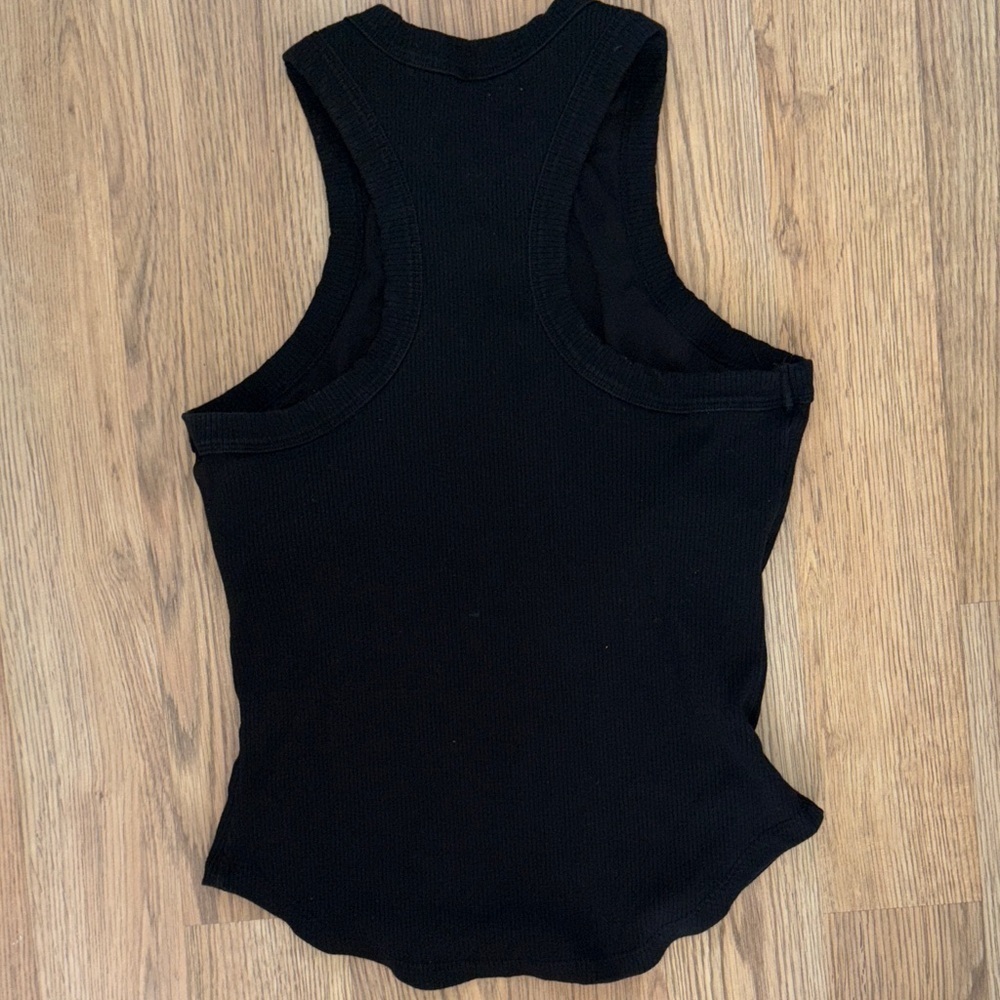 Fabletics Black Ribbed Tank Top - Picture 5 of 7